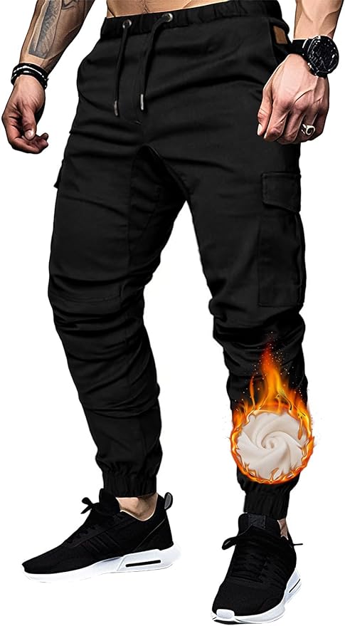 JMIERR Mens Fashion Cargo Pants - Casual Cotton Tapered Stretch Twill –  Jmierr
