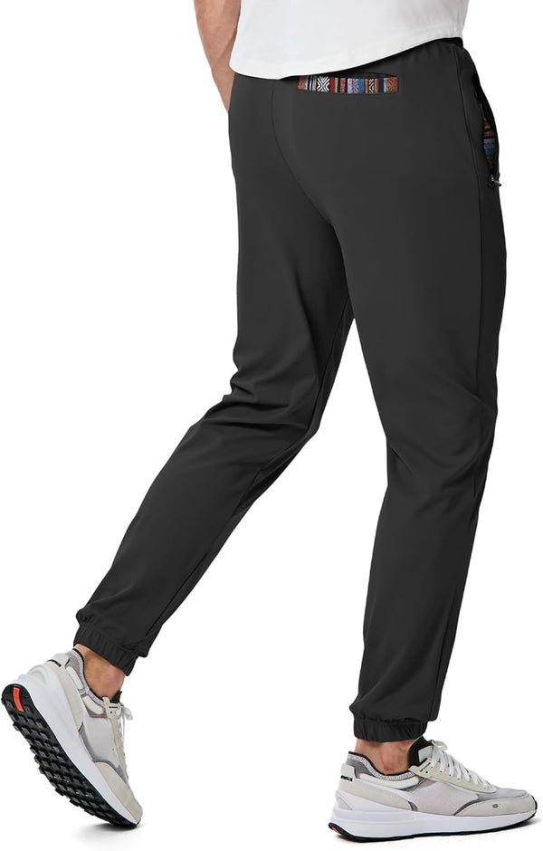 JMIERR Men's Sweatpants with Zipper Pockets Athletic Training Track Joggers Drawstring Stretch Elastic Waist Pants