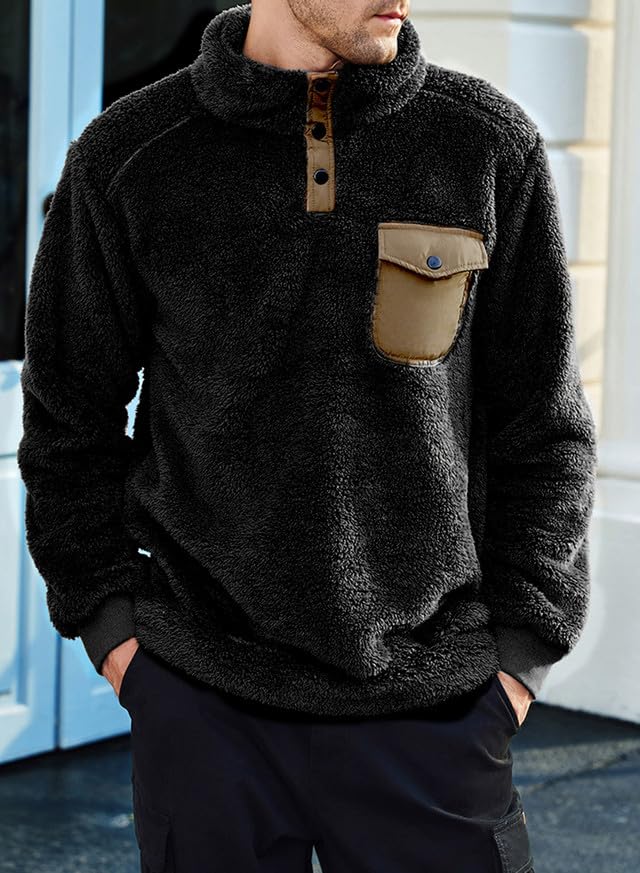 JMIERR Herren Sweatshirt Baumwolle - Rundhals Pullover Für Winter