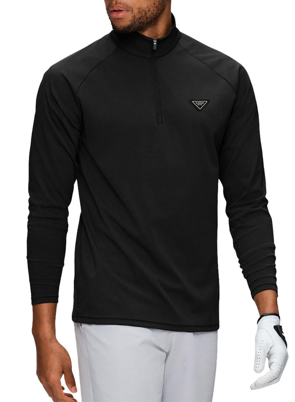 JMIERR Men's Quarter Zip Sweatshirt Casual Long Sleeve Outdoor Stand Collar Golf Pullover Sweatshirts