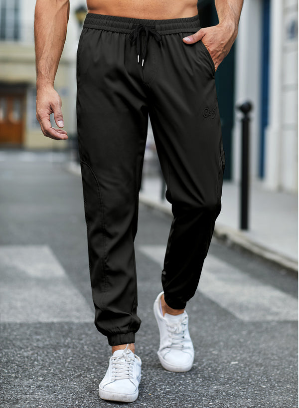  ZHUER Mens Heavyweight Sweatpants with Pockets Relaxed Fit  Fleece Cargo Jogger Pants Elastic Waist Stretch Athletic Pants Black :  Clothing, Shoes & Jewelry